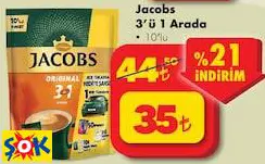 JACOBS 3’Ü 1 ARADA KAHVE • 10’LU JACOBS 3’Ü 1 ARADA KAHVE • 10’LU